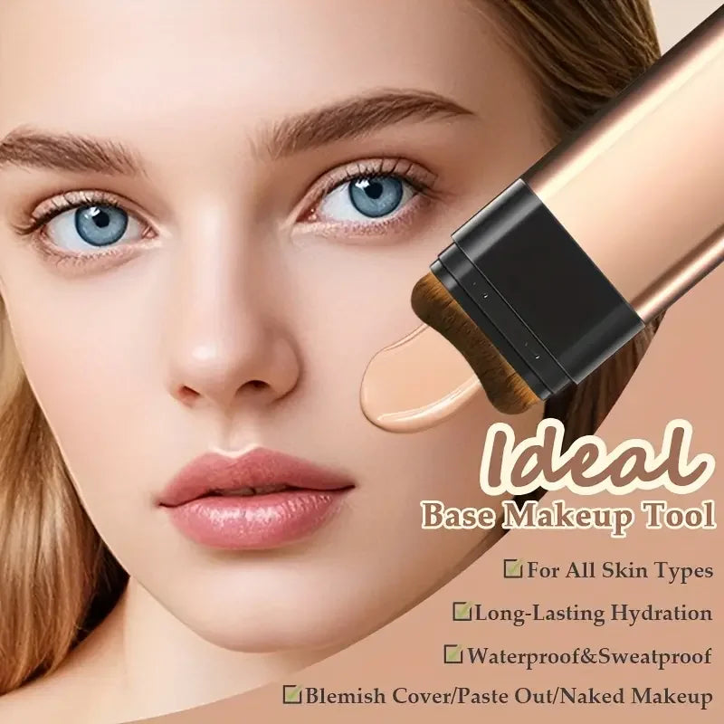 2-in-1 Foundation Stick - All-in-One Coverage, Waterproof and Long-Lasting, Natural Finish, Suitable for All Skin Tones.