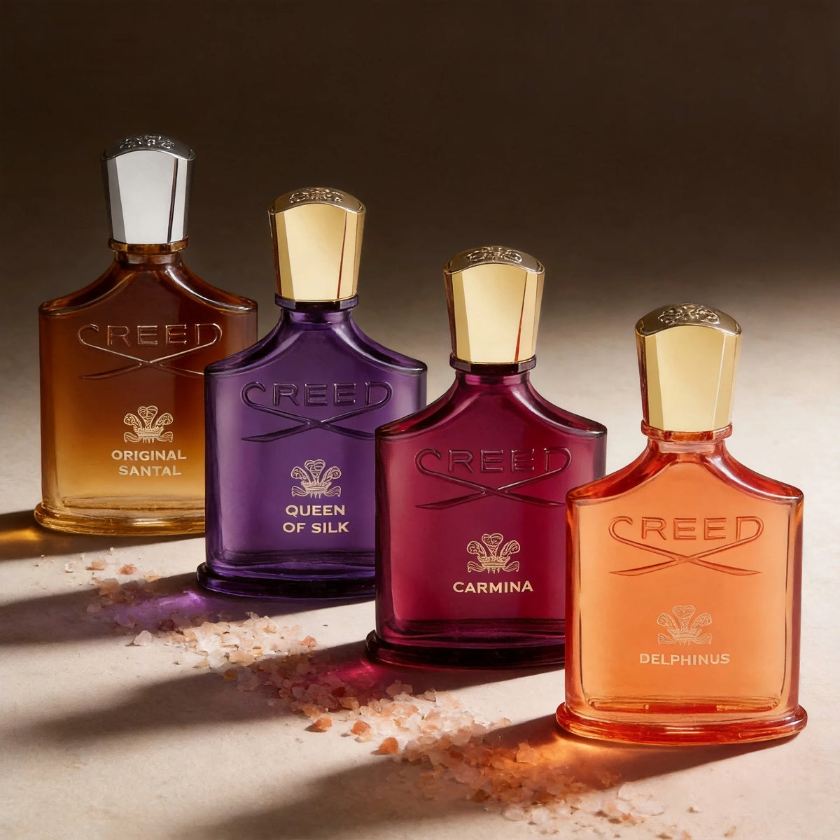 Creed EDP Perfume 3.3floz, available in Original Santal, Queen of Silk, Carmina, Delphinus. Rich woody, floral and amber scent, long‑lasting fragrance. Classic bottle design, perfect for daily wear, dating and holiday gift.