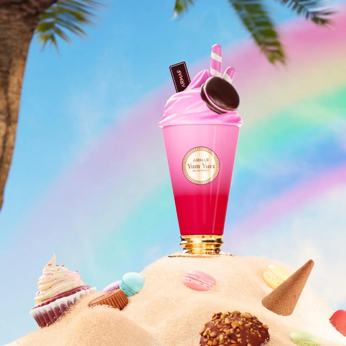 Armaf Yum Eau De Parfum 3.4oz 100ml Women Perfume Sweet Berry Vanilla Milkshake Gourmand Fragrance Long Lasting Dessert Spray Luxury Gift For Her Daily Dating Party