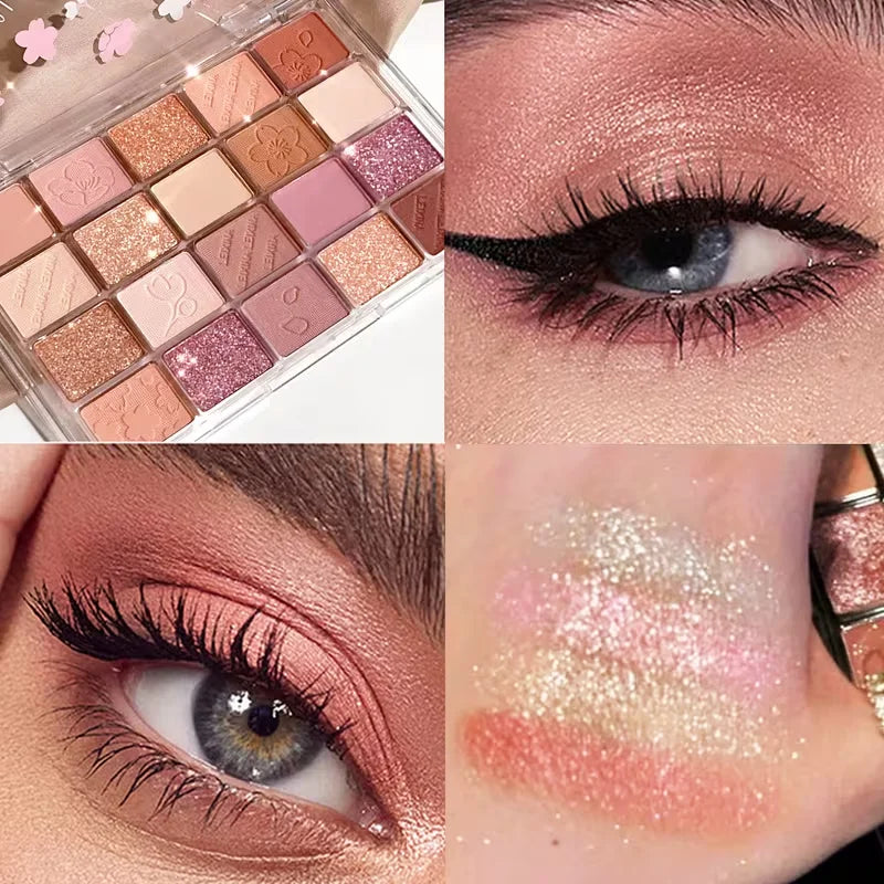 20-Color Eyeshadow Palette Matte Shimmer Textures Nude And Brown Shade Waterproof Long-Lasting Featuring Nudes Perfect For Daily