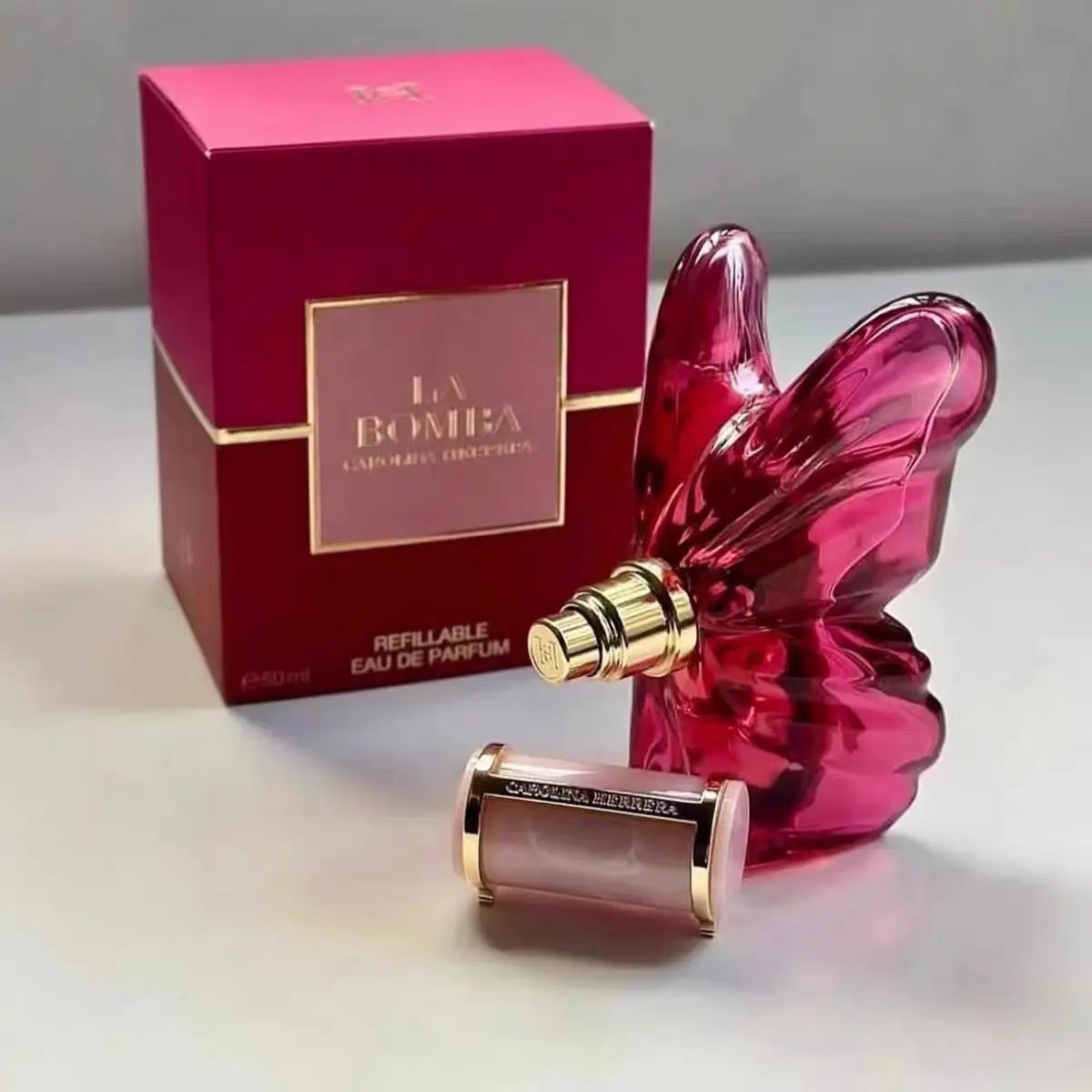 LA Bom. b.A 2.7oz female perfume, fresh flower and fruit fragrance, dragon fruit integration, unique butterfly desi.gn