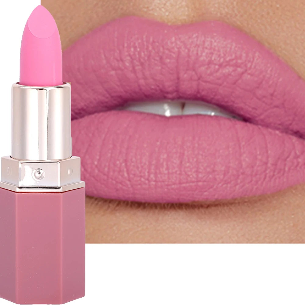 6colors Nude Velvet Lipsticks Waterproof Long Lasting Moisturize Lips Stick Not Fade Sexy Matte Lipstick Lip Gloss Women Makeup