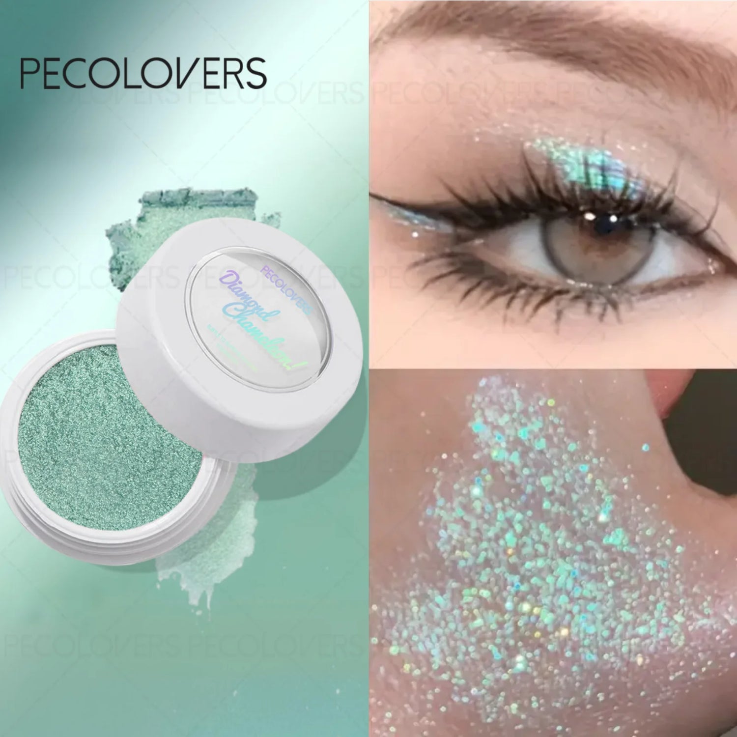 1PC Chameleon Glitter Eyeshadow Powder - Pearly Shimmer, Easy to Apply, Lazy Eyeshadow, Christmas Gift