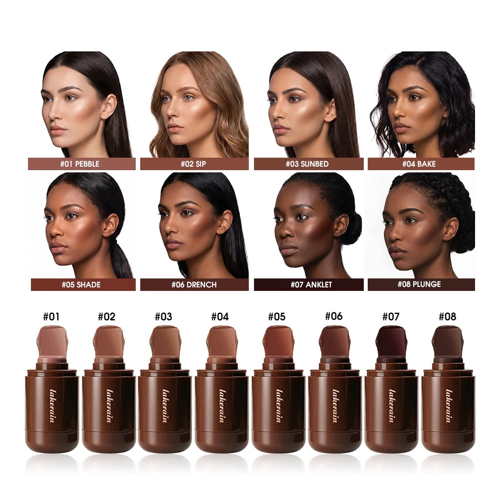 Packet Bronzer Cream Stick 3D Face Contour Highlighter Improve Fine Lines Brightening Grooming Makeup For All Skin Type