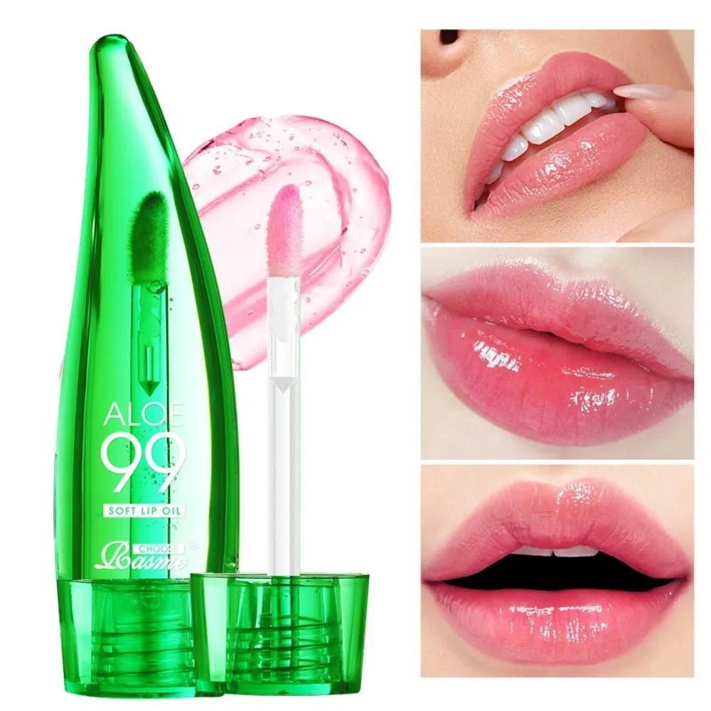 CHOOSE RASME Aloe Vera Moisturising Lip Gloss Warm Feeling Colour Changing Lip Glaze Long Lasting Moisture Lip Oil