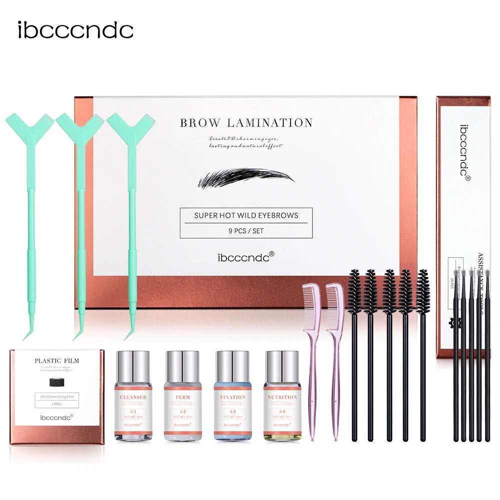 2 in 1 Set Eyebrow Lamination and Eyebrow Tinting Kit, Eyebrow Lifting Kit with Tint and Plastic Wrap
