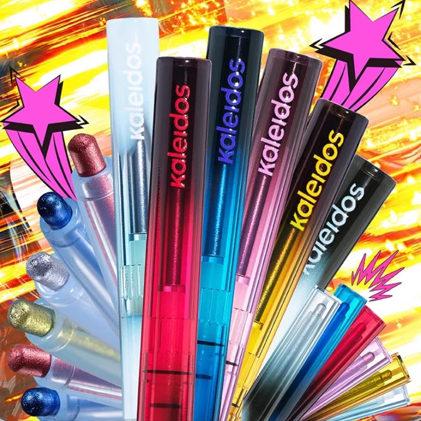 Kaleidos Automatic Gel Eyeliner Pencil Chameleon Eye Shadow Long Wear Glitter Metallic Waterproof Eye Liner Pen Makeup Stamp