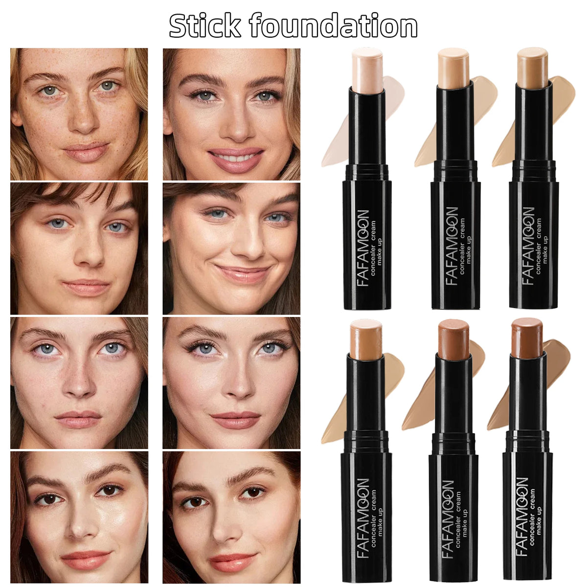 Concealer Stick Foundation Three dimensional Brightening Shadow Stick Creamy Modifies Contour Face Priming Repair Pen Cosmetic