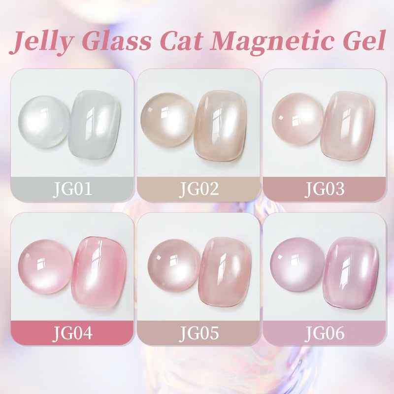 UR SUGAR 15ml Water Light Cat Magnetic Gel Nail Polish Champagne Semi Permanent Soak Off UV Gel Crystal Varnis Nail Art Manicure