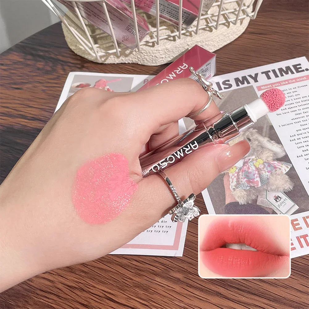 Matte Liquid Blush Sponge Wand Face Highlighter Long Lasting Natural Skin Tint Cheek Makeup