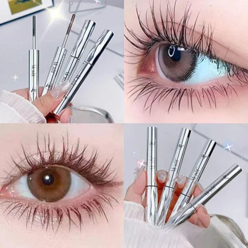 Waterproof Spiral Brush Head Mascara - Steel Tube Long-lasting Easy To Apply - Suitable for Beginners Party Makeup Mascara