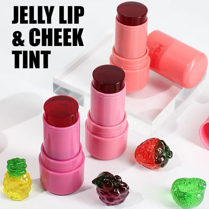 Multi-Use Crystal Jelly Blush Stick Moisturizing Lip Cheek Tinted Balm Lasting Matte Natural Rouge Rubor Brighten Contour Makeup
