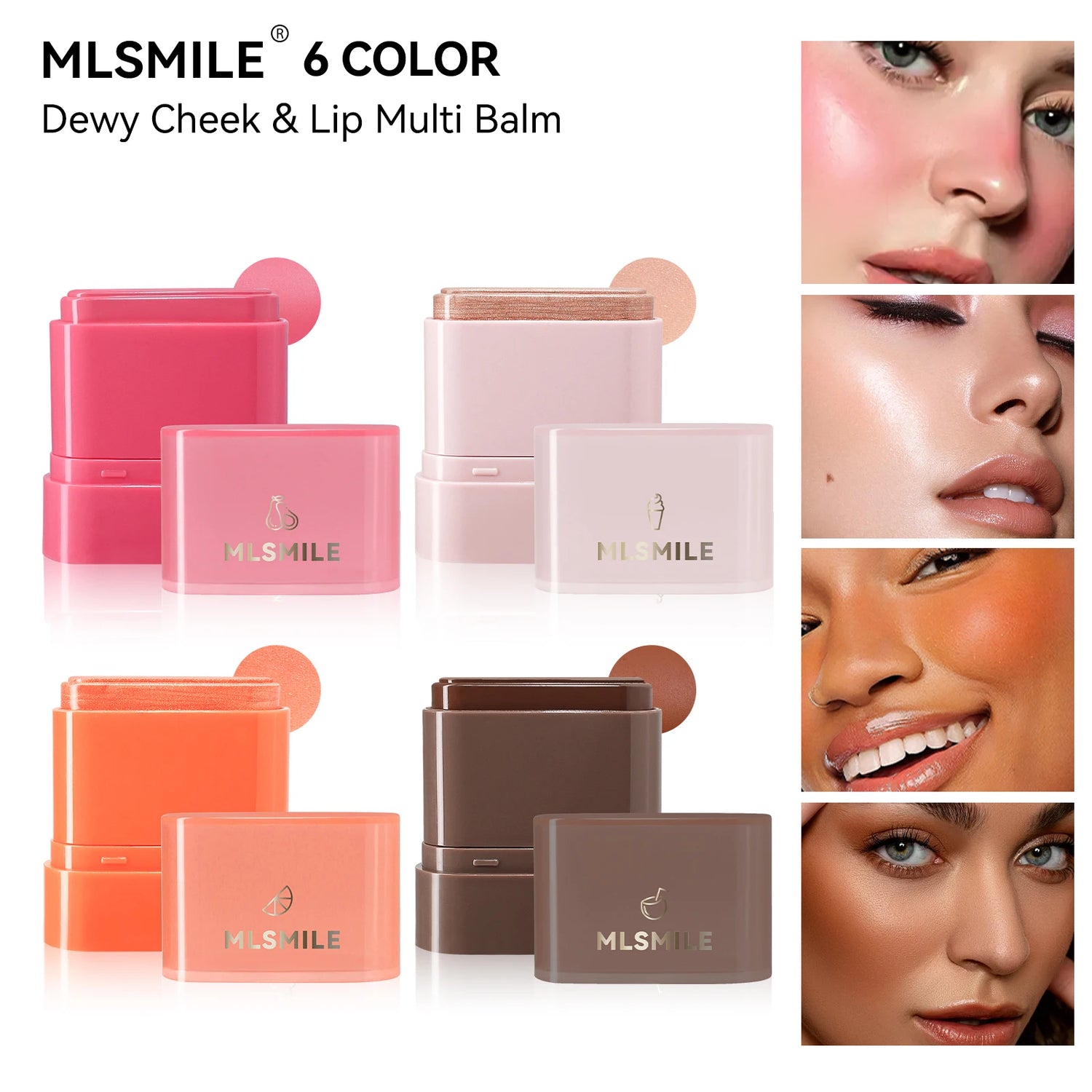 Multi-function Blush Stick Cream Cheek Tint Natural Face Makeup Nude Blusher Rare Beauty Long Lasting Blush Stick Contour