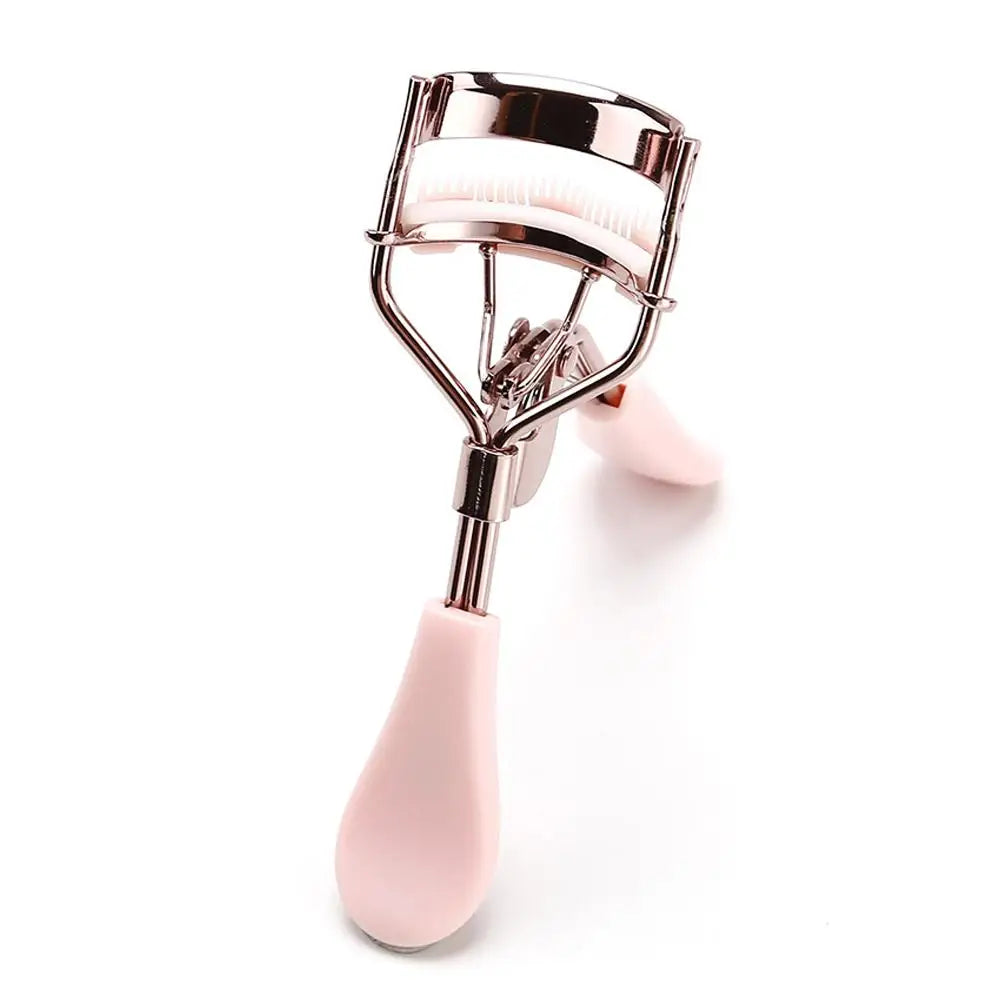 Professional Eyelash Curler Pink With Comb For Perfect Curves Easy To Use Makeup Tool For All Eye Types