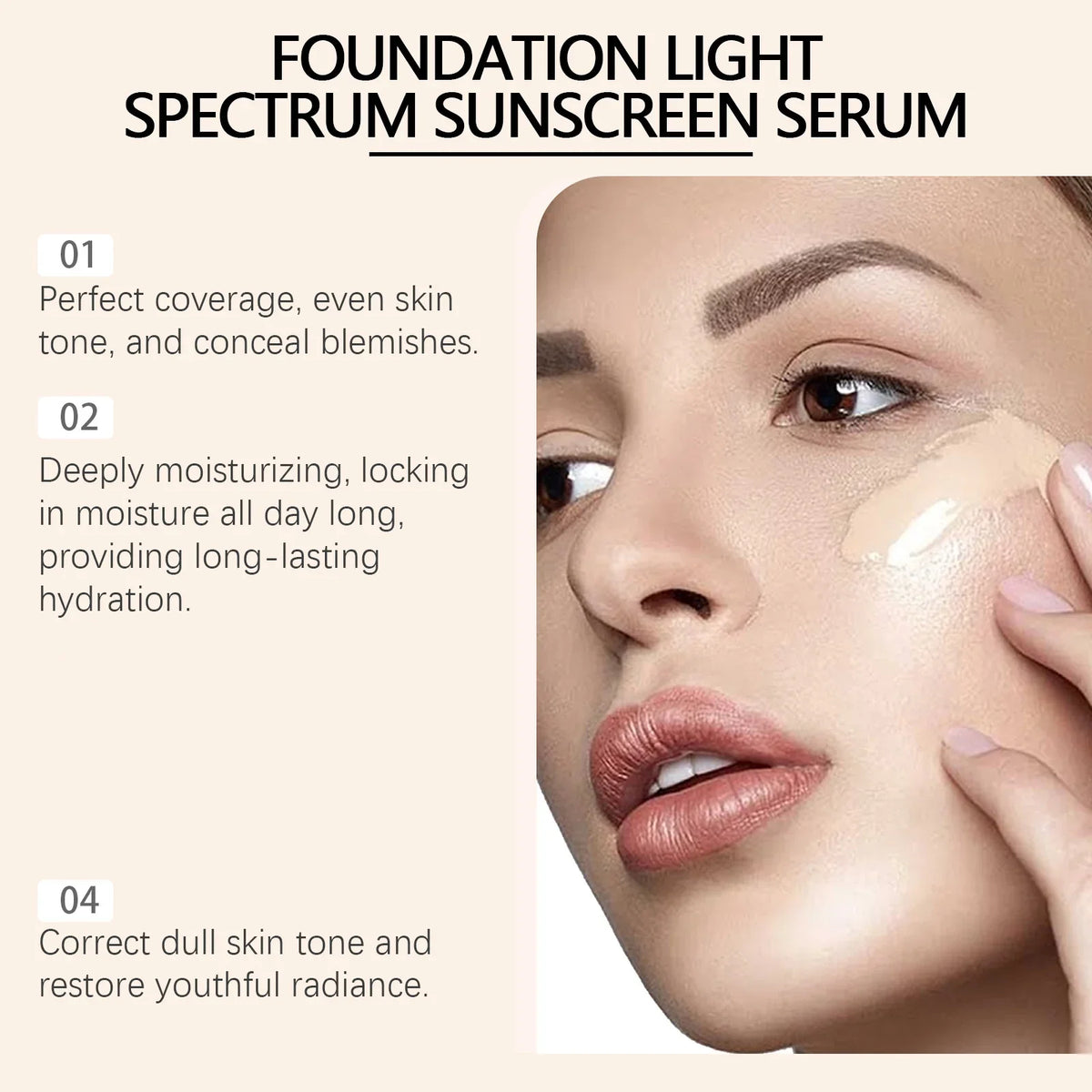 4 in 1 Liquid Foundation Concealer Full Coverage Long Lasting Waterproof Professional Makeup for Dark Circles And Blemishes