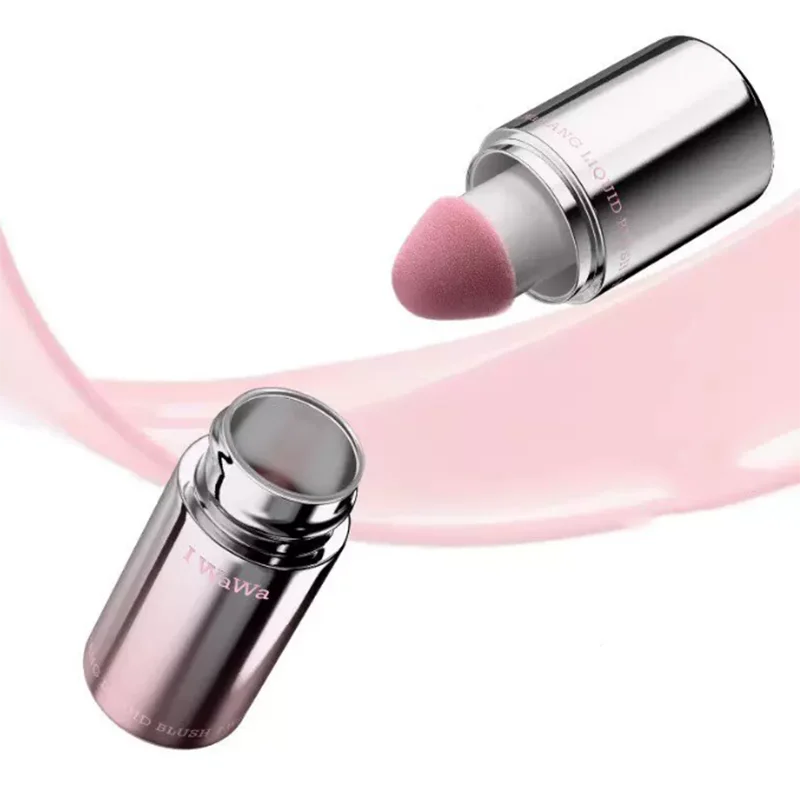 I Wa Wa Bang Liquid Blusher Cheek Lip Tint, Natural Water Glow Dewy Finish, Long-Lasting Face Makeup Blush Stick Cream Blush