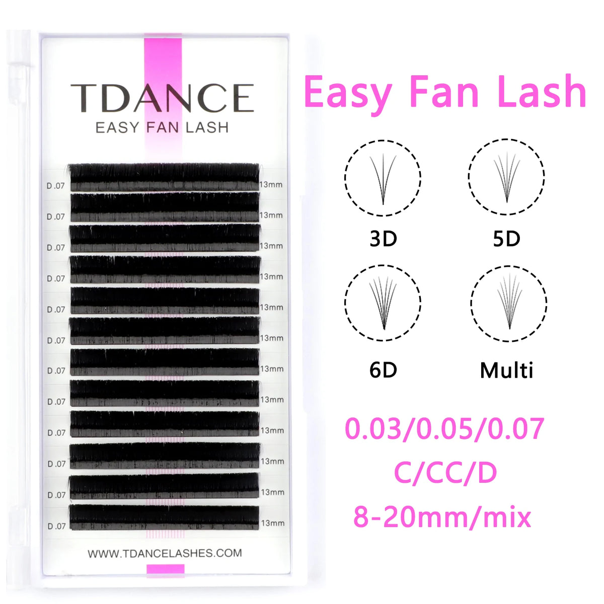 TDANCE Easy Fanning Fast Fan Blooming Eyelash Extensions Individual Lashes Automatic High Quality Flowering Volume Eyelash