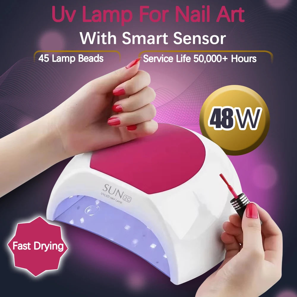 LULAA Professional UV LED Nail Lamp for Salon for Gel Nail Polish Curing with Auto Sensor and 3 Timers Fast Curing Nail Dryer