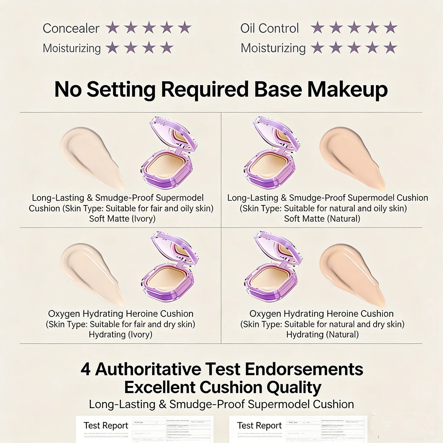Minimeli Full Coverage Creamy Foundation 24h Waterproof Matte Finish High Coverage Blemish-Free Base for Oily/Dr Skin