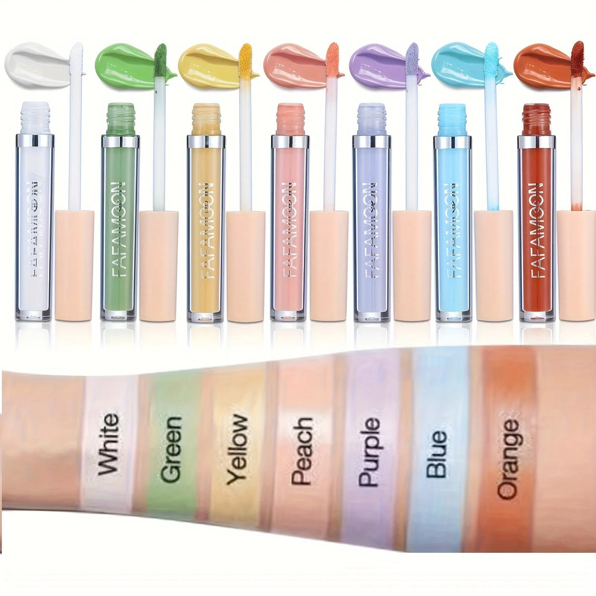 Full Coverage for Dark Circles Redness & Dull Skin Tones Natural Finish Liquid Contour Makeup Colorful