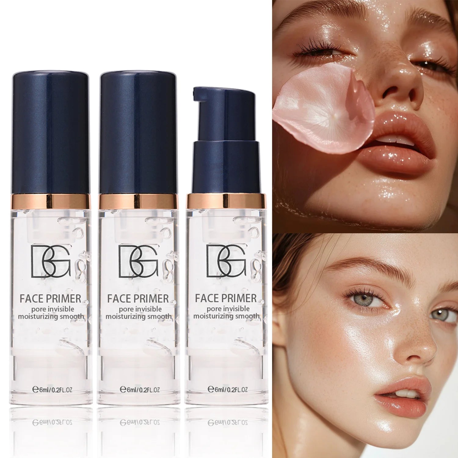 2pcs/Set Hydrating Face Primer,Dewy&Smoothing Makeup Base,Natural Finish, Moisturizing Pore-Blurring Radiant Glow Flawless Base