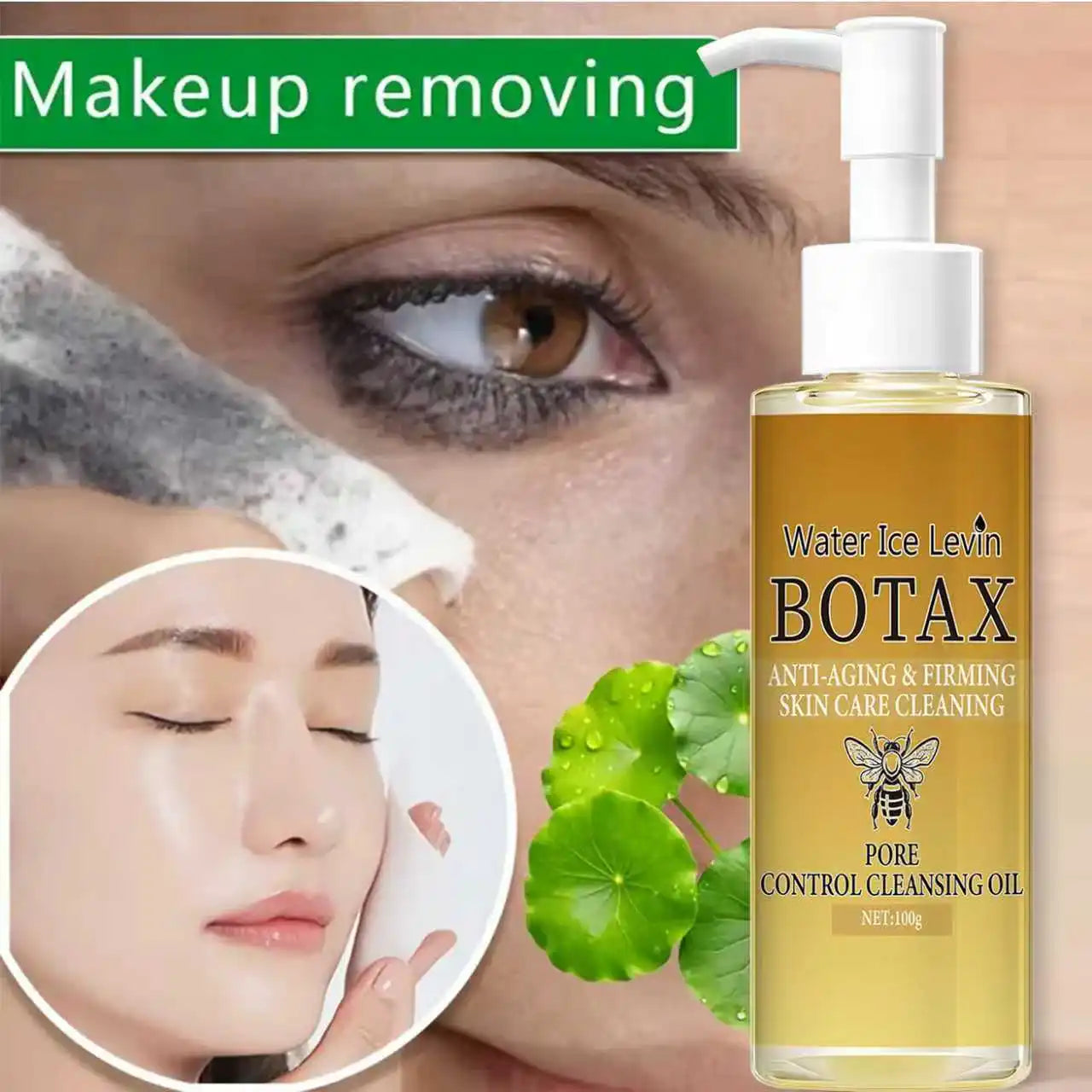 Cleansing Oil with Retinol & Bee Venom - Moisturizing & Protective Facial Cleanser with NMN for Elastic Skin