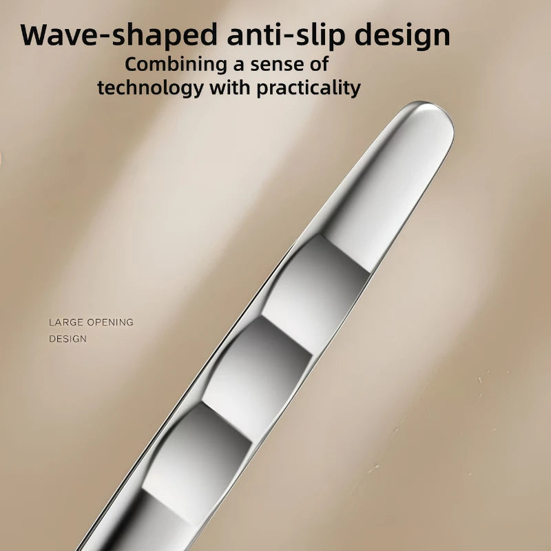 Stainless Steel Eyebrow Clip Wave-Shaped Tweezers Hair Removal Tweezers High-Quality Eyelash Curler Eyelash Grafting