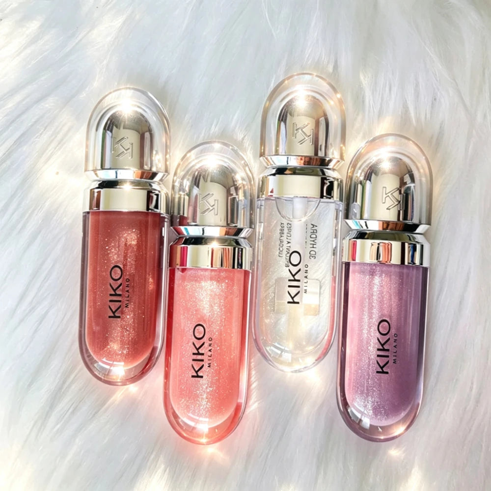 Kiko 3D Hydra Clear Lip Gloss Transparent Mirror Glaze Hydrating Non Stick Long Lasting Glass Shine Plump Lips Waterproof Makeup
