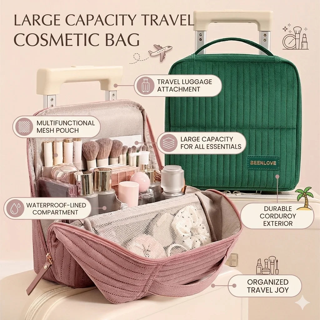 Fashion Makeup Bag Velvet Fashion Portable Makeup Bag Multifunctional Cosmetic Bag Waterproof Travel Organizer Makeup Case