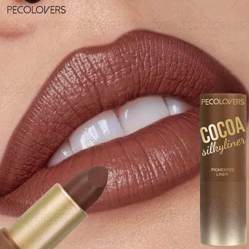 1pcs Multi-color Lipstick, Brown Lip Gloss,non-dry Lip Gloss, Waterproof and Long-lasting, Full and Charming Lips, Lip Cosmetics