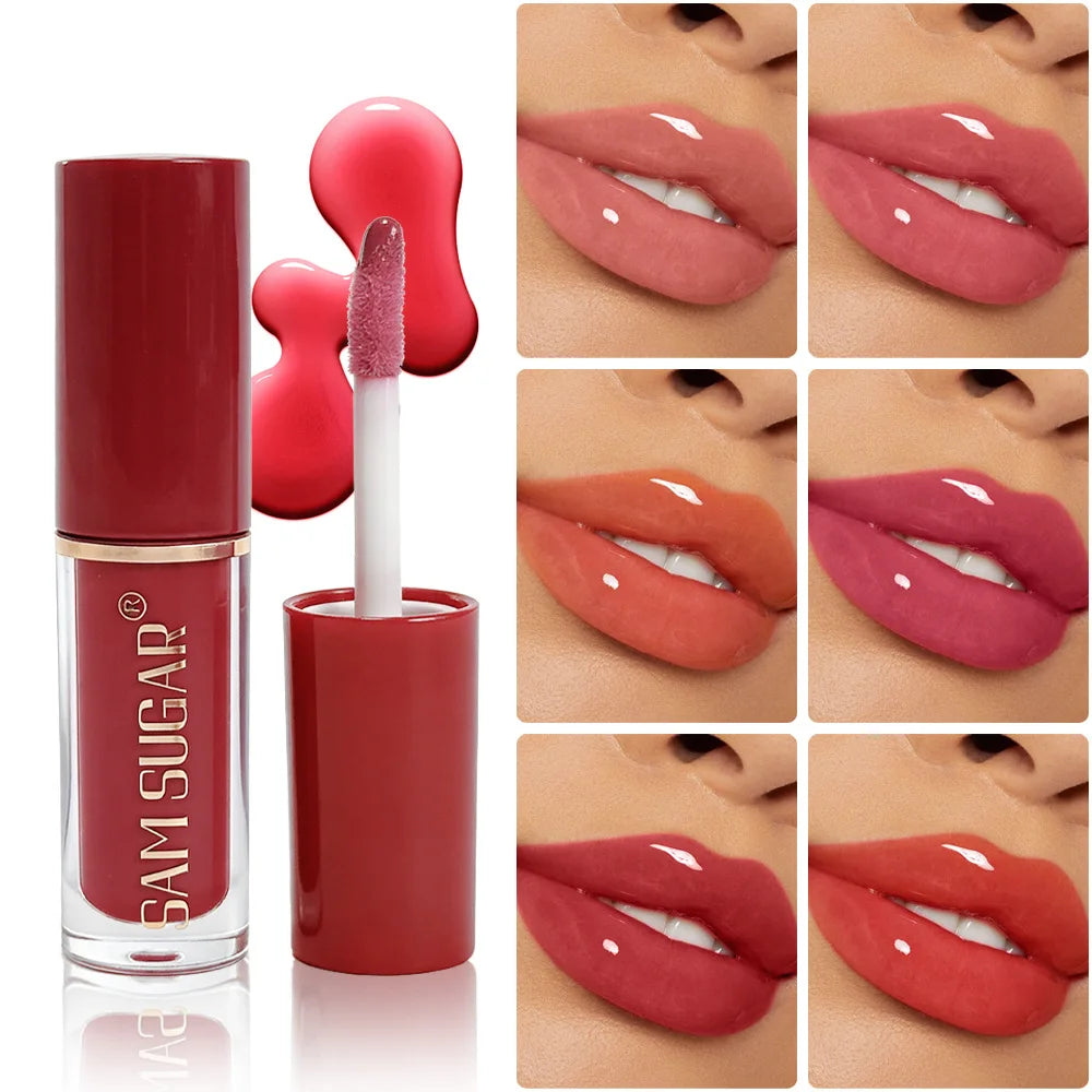 Clear Mirror Gloss Lipgloss Mini Lip Gloss Oil Long Lasting Moisturizing Liquid Lipstick Fade Lip Lines Plumping Lip Tint Makeup
