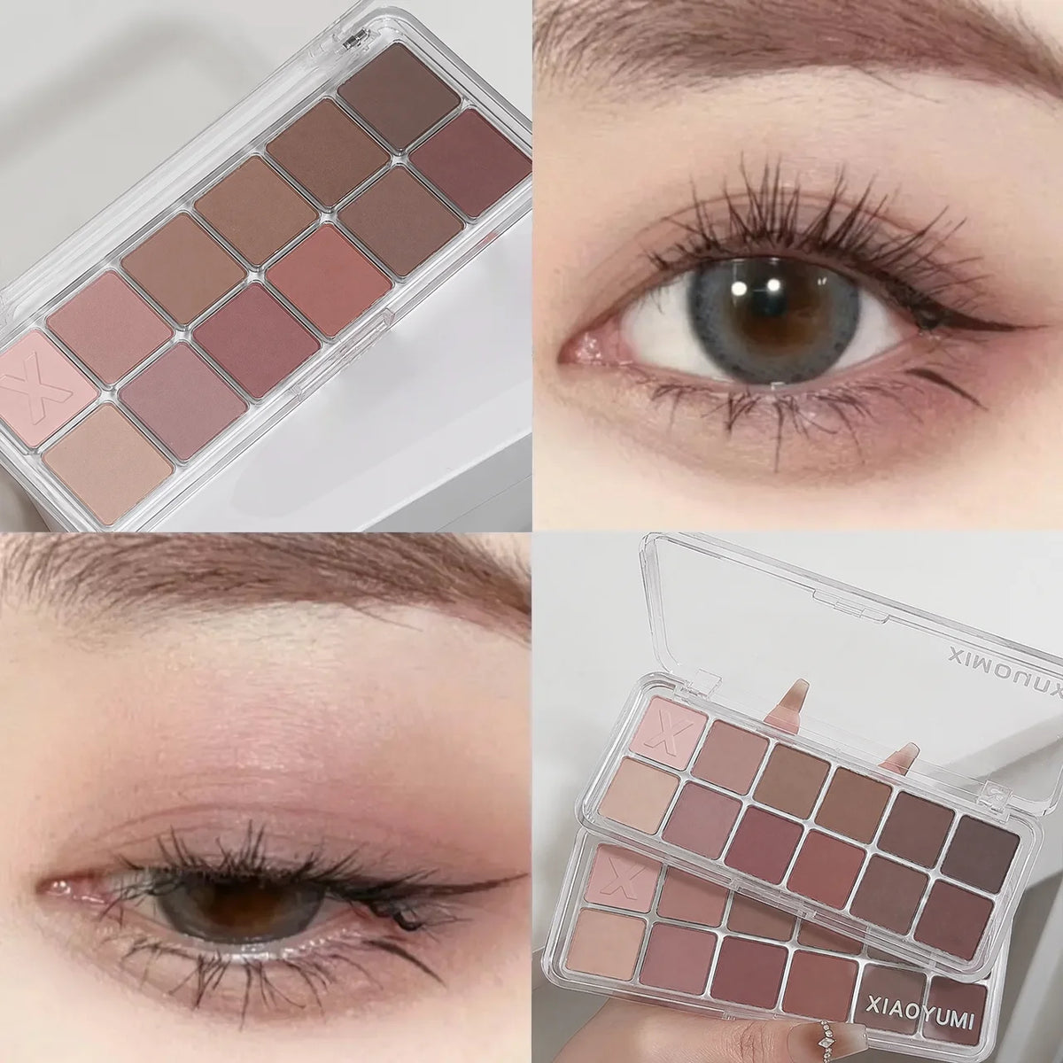 12 Colors Matte Eyeshadow Palette Nude Pink Brown Tones High Pigment Long Lasting No Shimmer Daily Neutral Eye Makeup Cosmetics