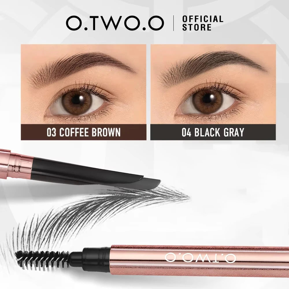 O.TWO.O Machete Eyebrow Pencil Waterproof Natural Long Lasting Smooth Fill Fluff Blendable High Pigment Brow Pencil Eye Makeup