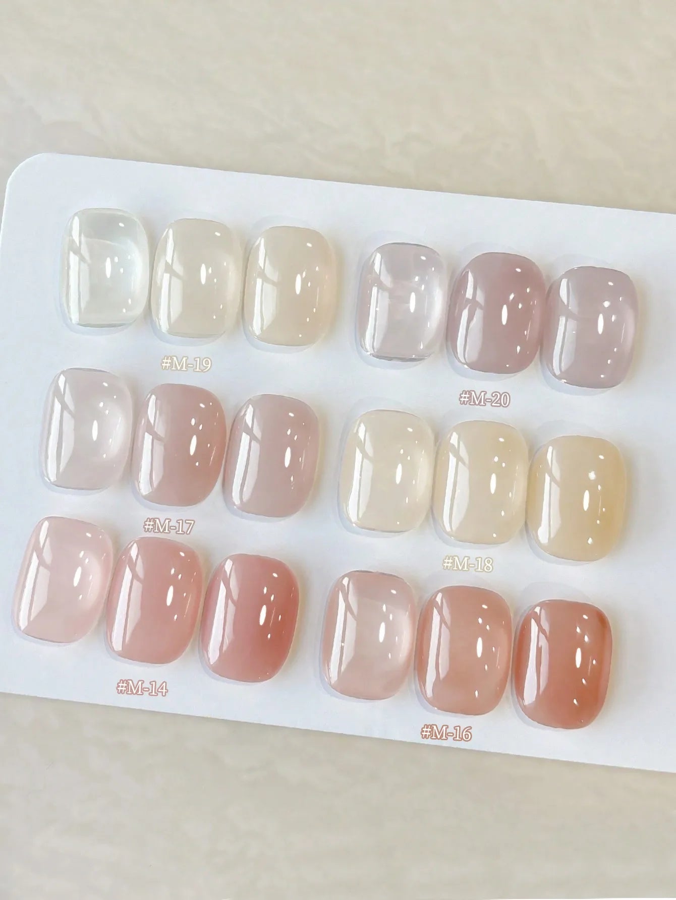 6 Colors 15ML Watery Jade Gel Pure Nail Polish Gel Nail Add Semi-Permanent Soak Off UV LED Construction Gel Varnish