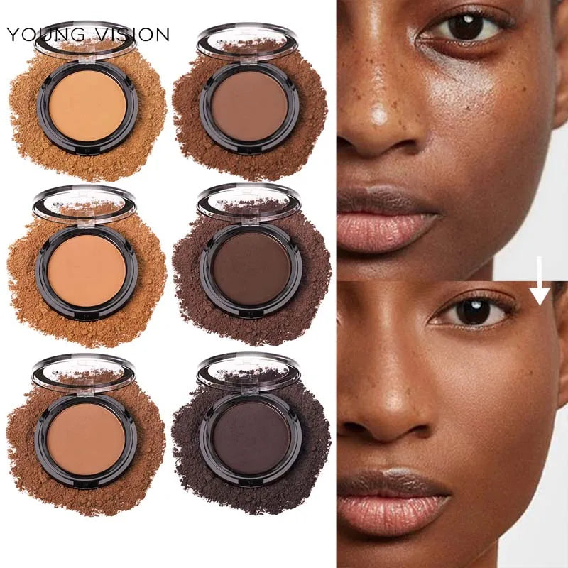 Bronzer Contouring Powder Palette Waterproof Matte Finish Face Setting Powder Control Oil Hairline Nose Shadow Makeup for Woman