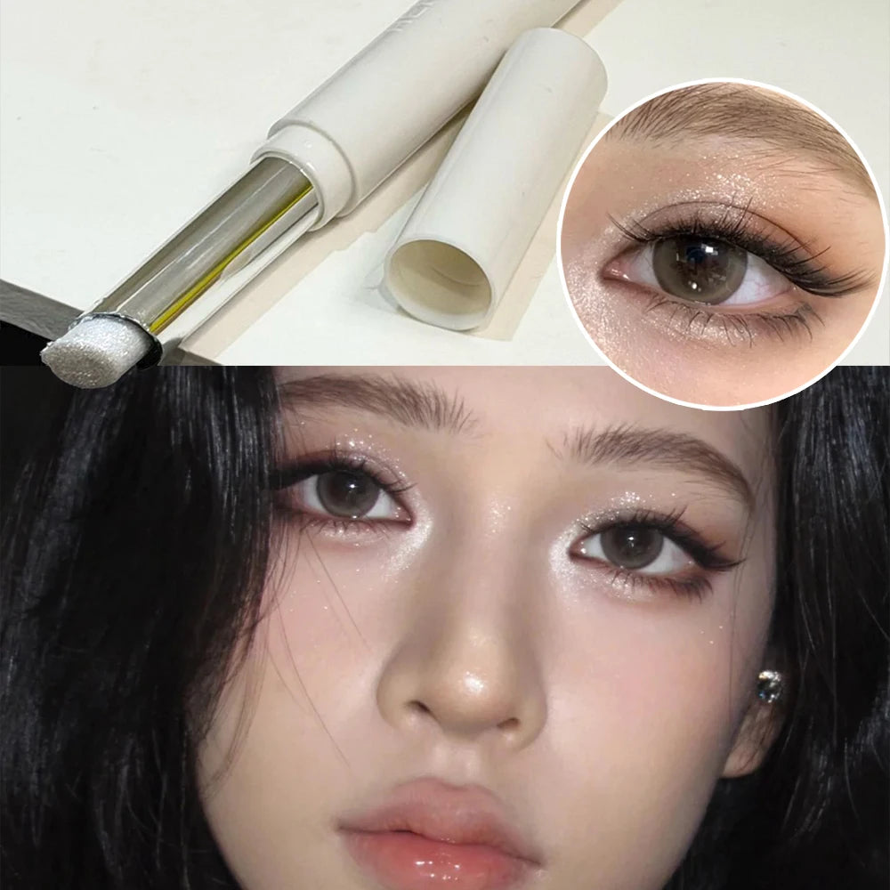 Luminous Glitter Eyeshadow Pen Sparkling Crystal Shimmering Water Glossy Jelly Highlighter Stick Brightens Facial Cosmetics