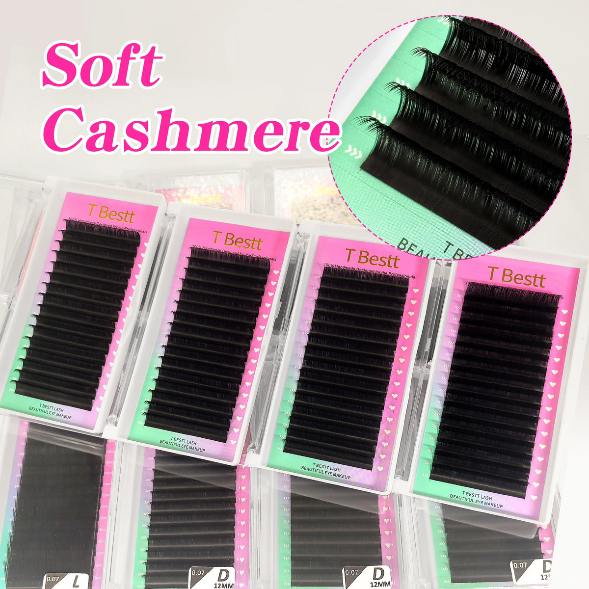 Tbestt Classic Eyelash Extension Silk Individual Eyelash Premium Matte Black Volume Eyelash Extension Classic Lashes