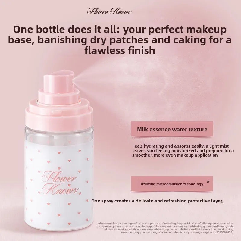 FlowerKnow Makeup Base Moisturizing Hydrating Face Mist Makeup Base Essence Spray  Korean Skin Care Primer Moisturizing