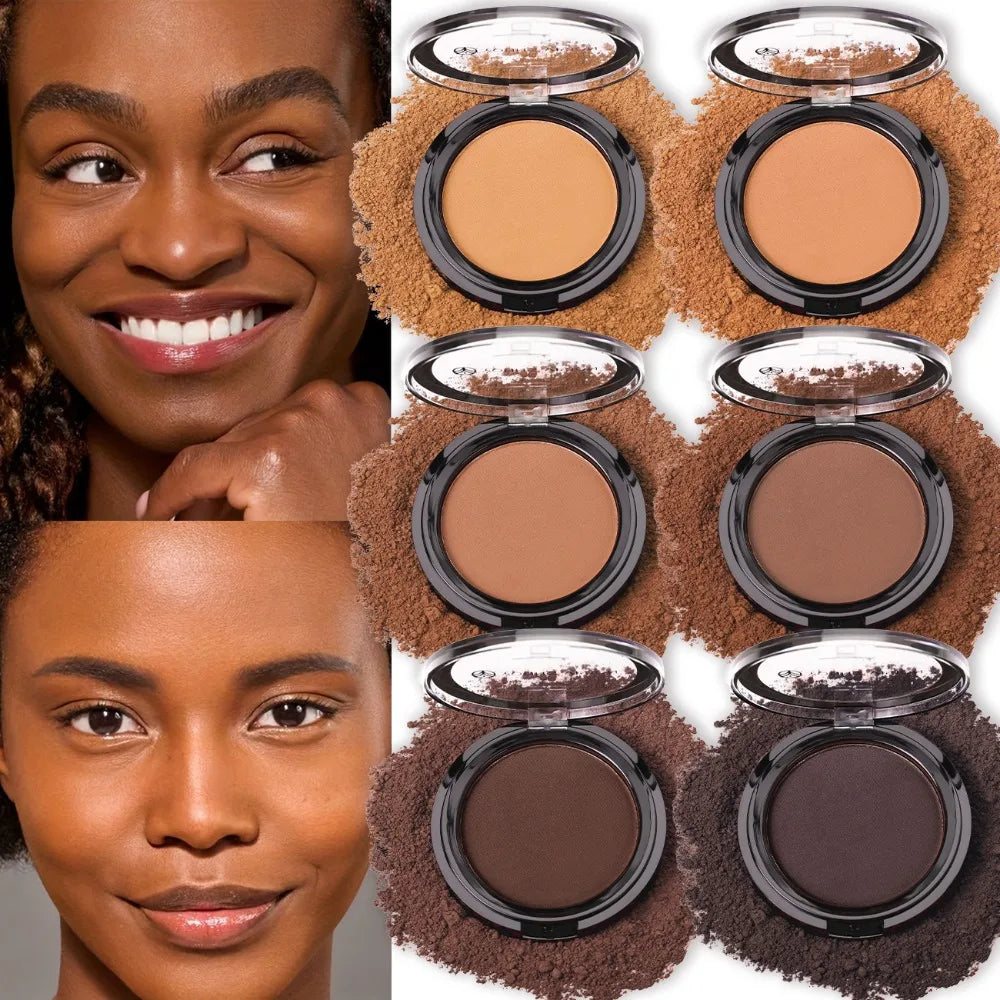 Professional Matte Bronzer Contour Powder Palette Long-Lasting Highlighter for 3D Face Shaping Silky Setting Makeup Powder