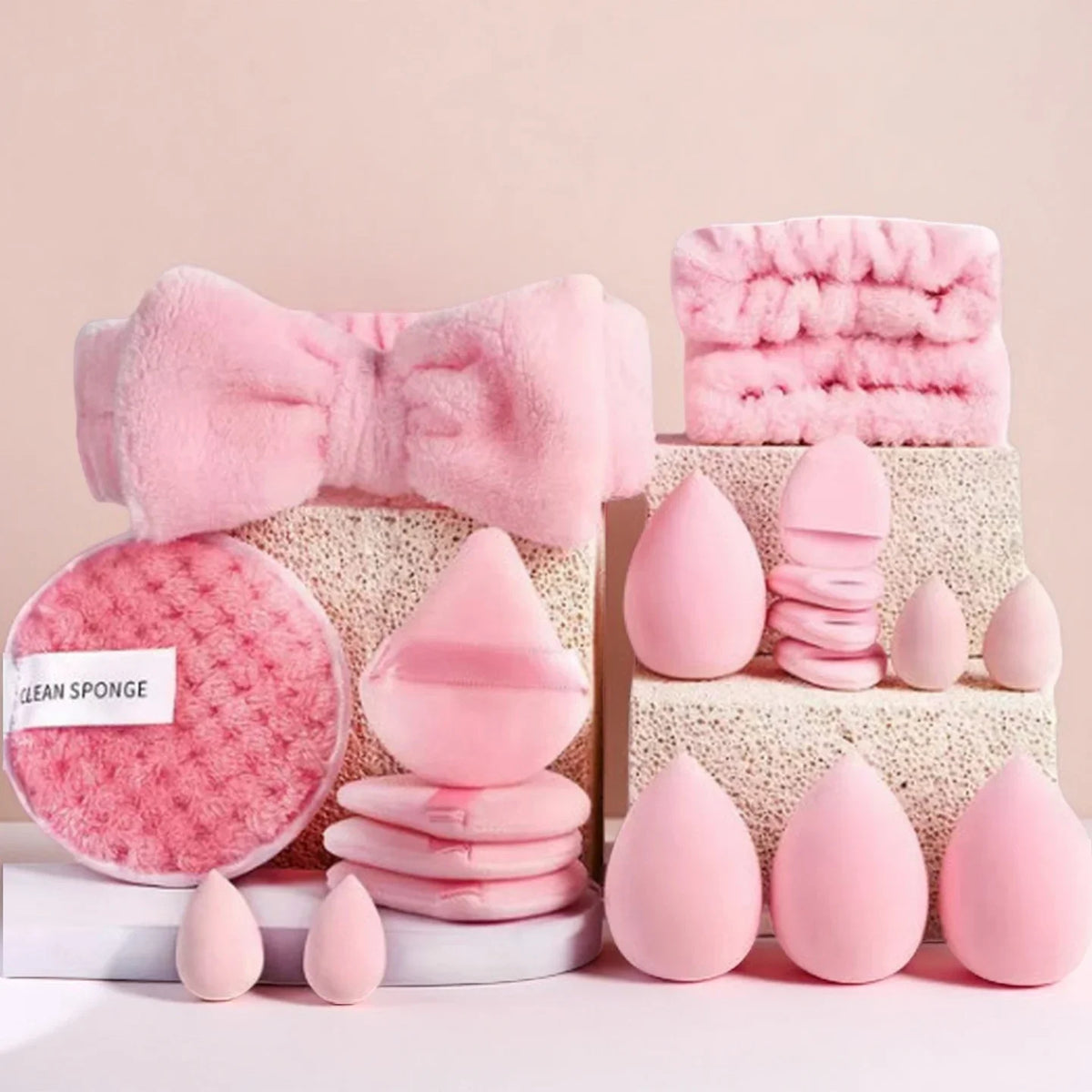20Pcs Makeup Sponge Kit Beauty Sponges Blender Triangel Powder Puff Mini Make up Sponges For Liquid Foundation Concealer Cream