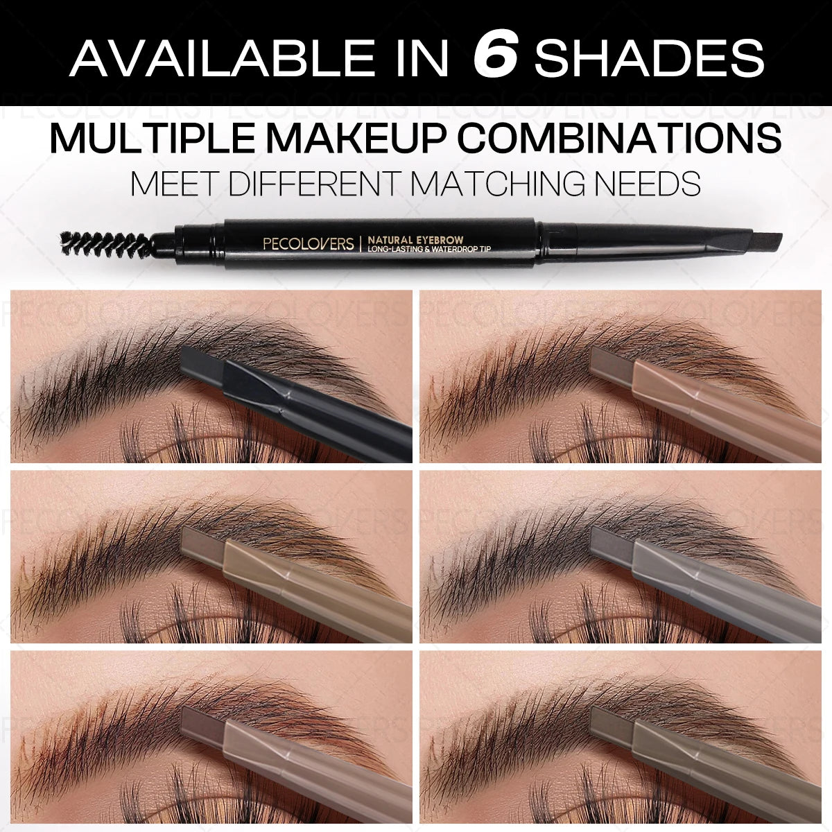 1PC Automatic Rotating Eyebrow Pencil, Waterproof and Sweatproof, Non-smudged, Durable, Naturally Colored Wild Eyebrows