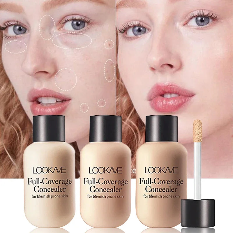Full Cover Liquid Concealer Cream Makeup 12ML Moisturizing Eye Dark Circles Face Foundation Waterproof Make Up Base Cosmetics
