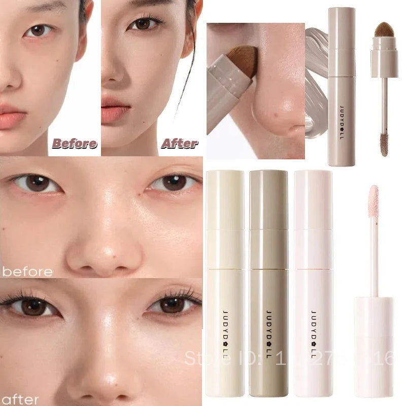 Judydoll Liquid Contouring Highlighter Facial Contour High Gloss Grey Brown Matte Nose Shadow Cream Brighten Face Bronzer Makeup