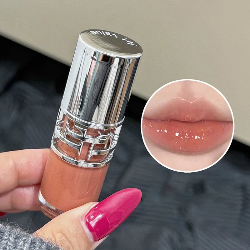 Transparent Moisturizing Lip Gloss Hydrating Drying Lips Mirror Lipstick Makeup Crystal Lip Oil Mirror Lip Glaze Tinted Plumper