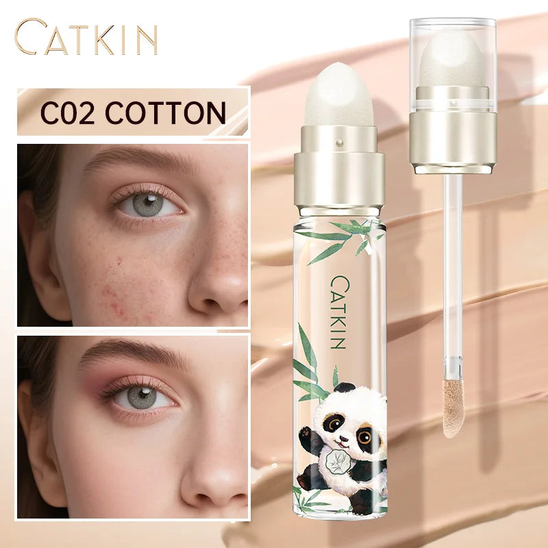 CATKIN Panda Double-Headed Concealer Liquid Oil Control Concealer Cream Spots Dark Circles Skin Care