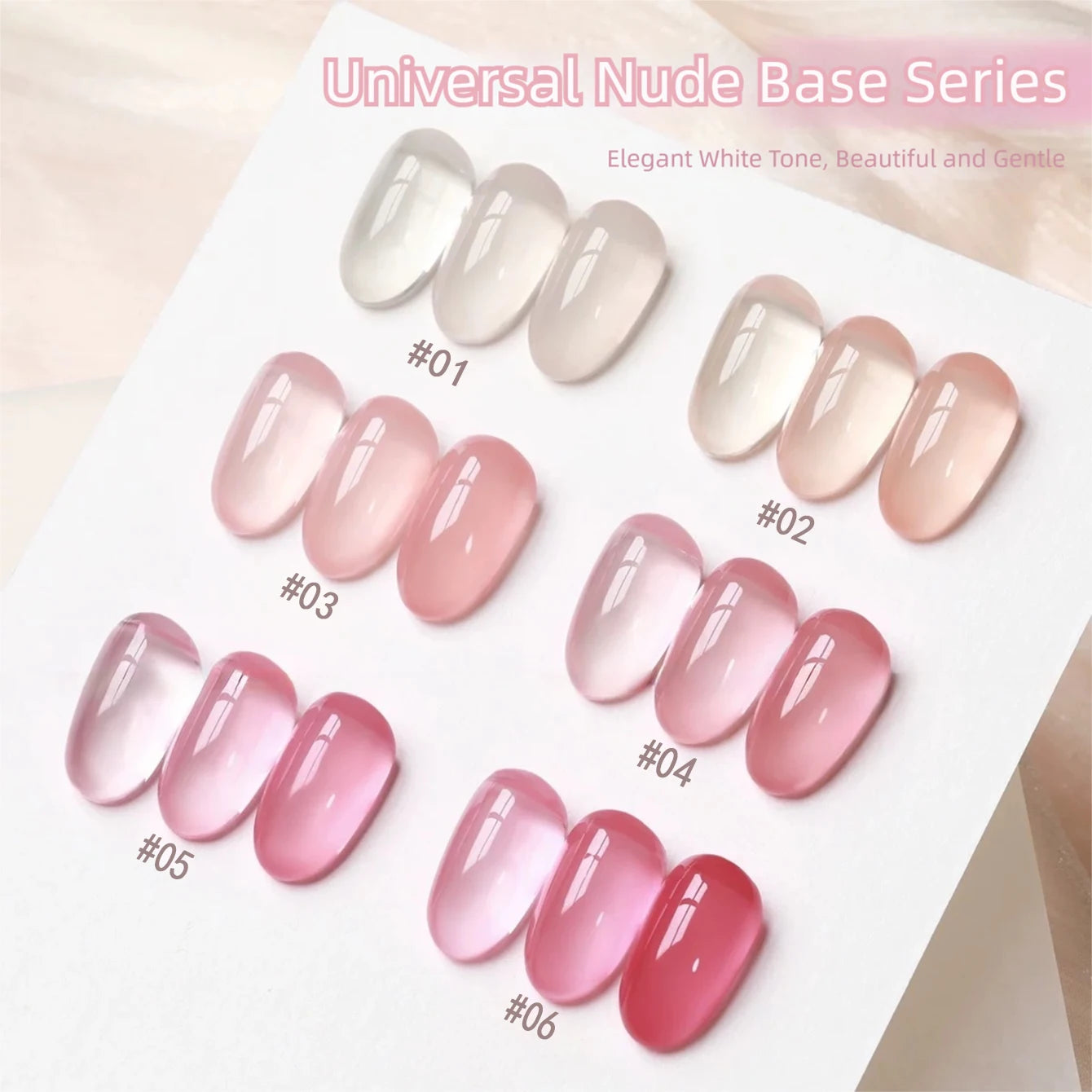 MAINEL 10ML 1-26PCS 2026 New Ice Clear Whitening Jelly Soft And Sweet Apricot Nude Gel Nail Polish Pink Nails UV LED Light Nails