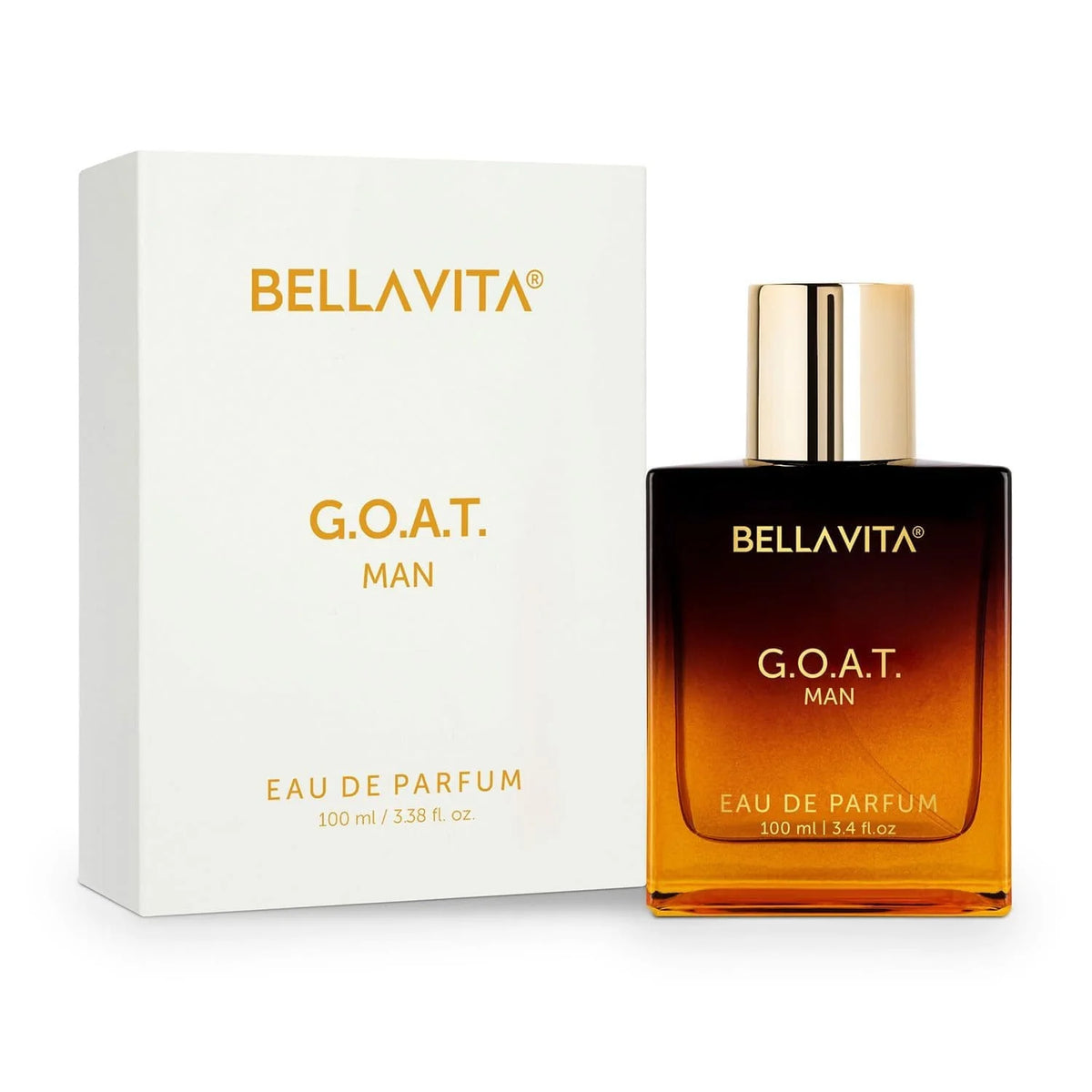 Bella Vita Luxury G.O.A.T. Man Eau De Parfum 100ml 3.4oz Long‑Lasting Woody Amber Perfume Spray For Men Premium Luxury Fragrance Birthday Holiday Gift For Him