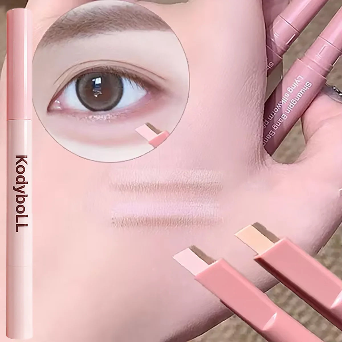 Dual-Tone Under-Eye Matte Highlighting Shadow Pencil Nude Beige Brown Brightening Cream Lying Silkworm Eyeliner Aegyo sal Pen