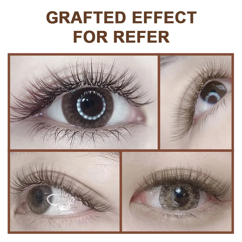 NATUHANA Colored Eyelashes Extension Classic Morandi Grey Colored Lashes Individual Natural False Colorful Eyelash