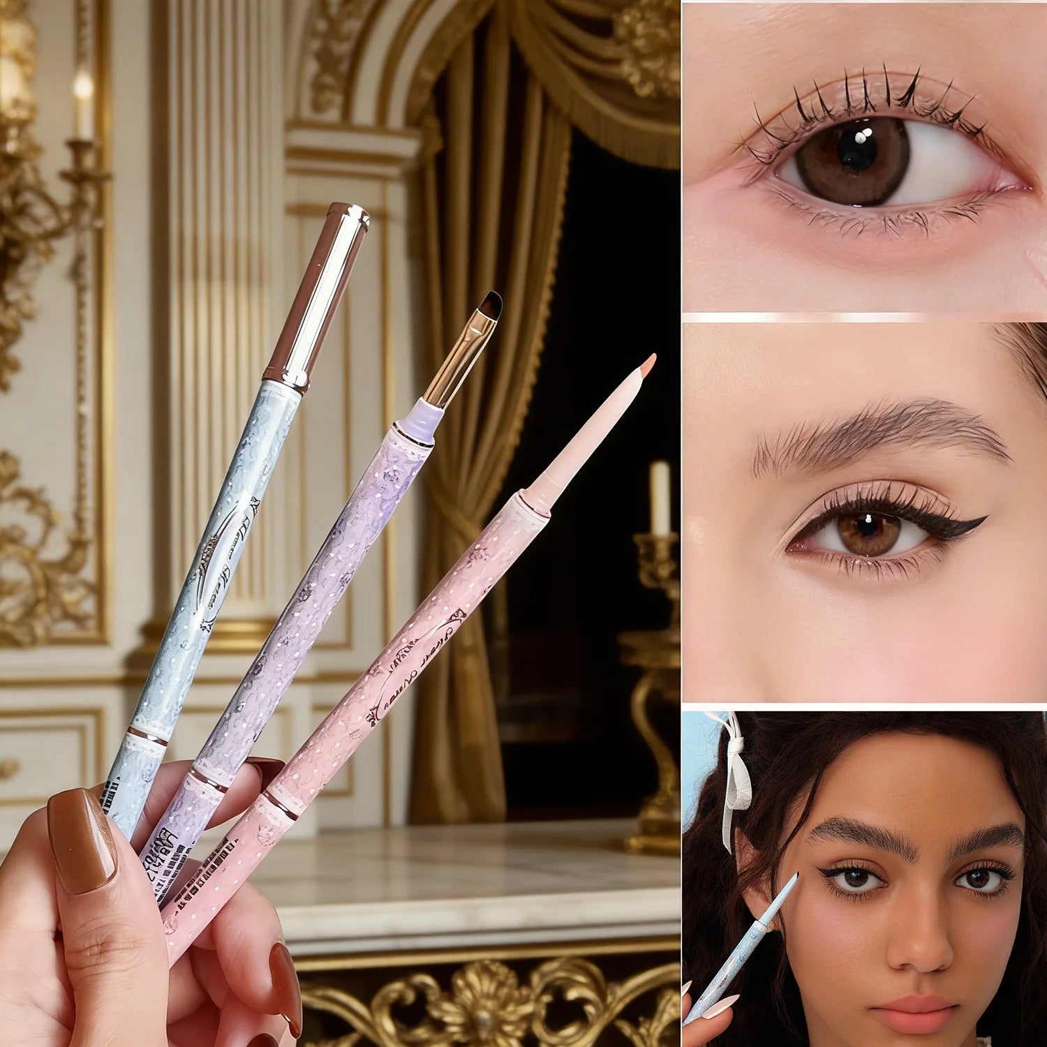 Flower Knows Bunny Garden Smooth Long-Lasting Waterproof Gel Eyeliner Pencil - Smudge-Proof Natural Daily Makeup for Eyes